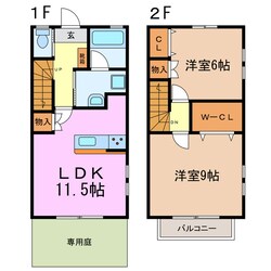 クレスト竹の山の物件間取画像